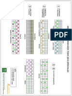 Diagramas de siembras de primavera para seis bancales