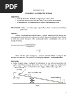 Objectives:: Uniformly Accelerated Motion