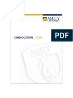 Https:Amity - edu:Convocation:PDF:Convocation Booklet 2020