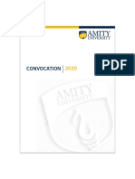 Https:Amity.edu:Convocation:PDF:Convocation Booklet 2020