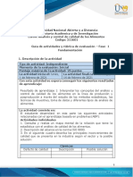 Guía de Actividades y Rúbrica de Evaluación - Fase 1 - Fundamentación