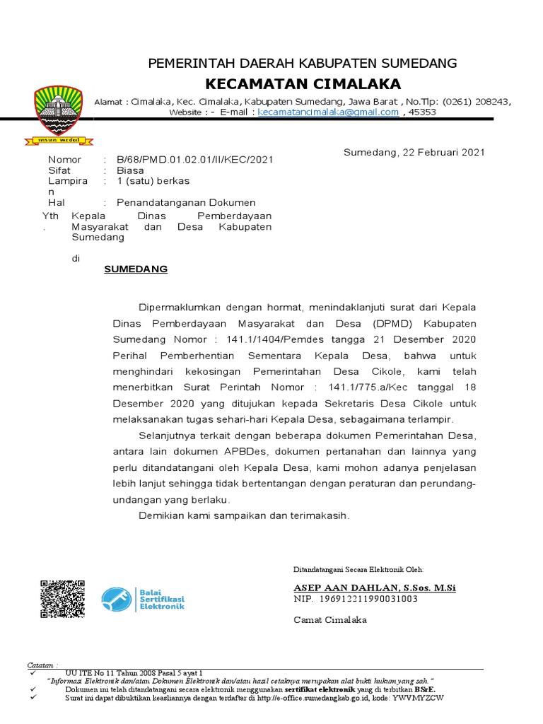 Surat Sederhana 16139901452816 | PDF