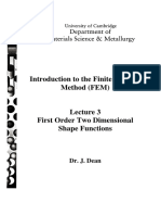 Introduction To The Finite Element Method (FEM) : Dr. J. Dean