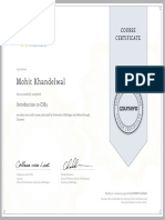 Mohit Khandelwal: Course Certificate