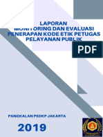 Laporan Monev Kode Etik Petugas Pelayanan Pangkalan PSDKP Jakarta 2019