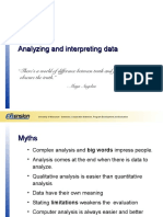 Analysis and Interpretation of Data