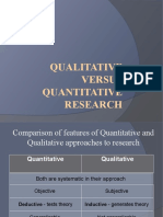 Qualitative Versus Quantitative Research