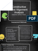 Constructive Test Alignment Analysis