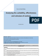 Analysing Suitability Effectiveness and Cohesion of Content