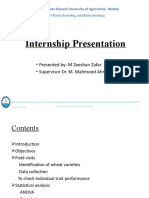 Internship Presentation: - Presented By: M Zeeshan Zafar - Supervisor Dr. M. Mahmood Ahmed