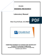 CL141 Engineering Mechanics Laboratory Manual: First Year B.Tech. (CL/ME/EE)