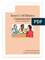 Seven C's of Effective Communication
