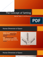 The Concept of Setting: Special Topics in Architecture