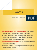 Words: Vocabulary Revision