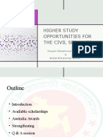 Higher Study Opportunities For The Civil Servants
