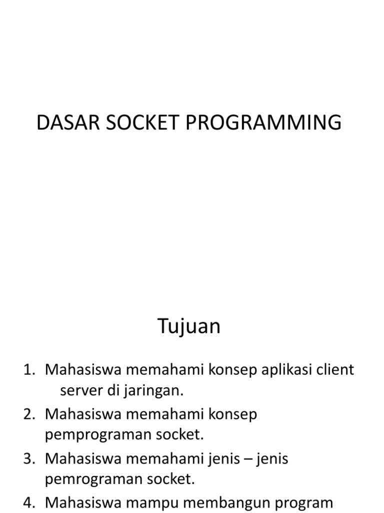 Dasar Pemrograman Socket Jaringan | PDF | Komputer