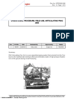 Operational Procedure, Field Use, Articulating Frac ARM: Rev Ecn No. Date Reviewed by Approved by Status