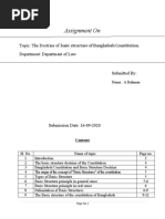 ASSIGNMENT On The Doctrine of Basic Structure of Bangladesh Constitution.