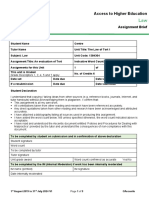 Access To Higher Education: Assignment Brief