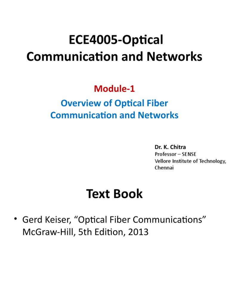 Overview of Optical Fiber Communication | PDF | Fiber Optic ...