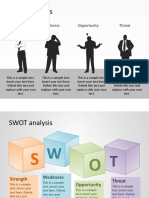 1027 Swot Analysis With Human Silhouette Powerpoint Template
