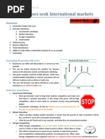 3.1_Why Businesses Seek International Markets - SHORT NOTES