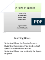 English Parts of Speech English Parts of Speech: Prepared by Prepared by