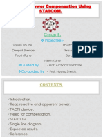 Reactive Power Compensation Using Statcom.: Group-B