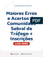 Live 093 - Como Eu Começaria A Comunidade Sobral + Inscrições