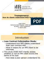 Transparency:: How Do Clients Understand Their Loan Contracts?