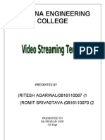 Streaming Video Technology for Distance Learning