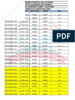 HORARIOS Y CURSOS PERIODO JUNIO-JULIO 2020 CON CÓDIGOS PARA MATRICULAS ORDINARIAS