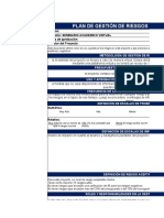 Plantilla Plan de Gestión de Riesgos