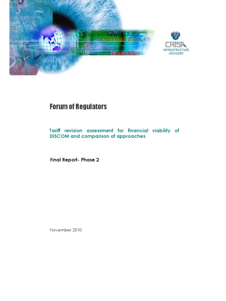 Forum of Regulators Tariff Revision Assessment For Financial Viability