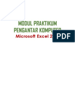 Modul Praktikum Pengantar Komputer: Microsoft Excel 2013