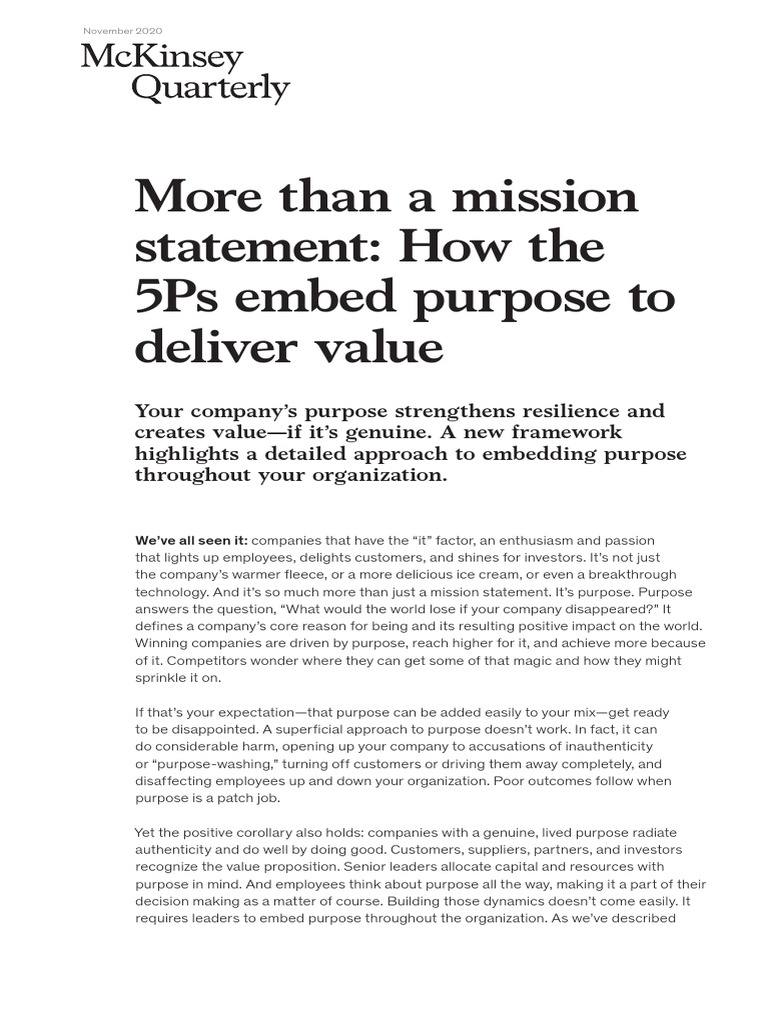 2020 McKinsey MorethanamissionstatementHowthe5Psembed