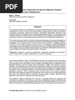 Concept For Grassroots Collaboration: Ili-Based Community Organising: An Igorot Indigenous Peoples'