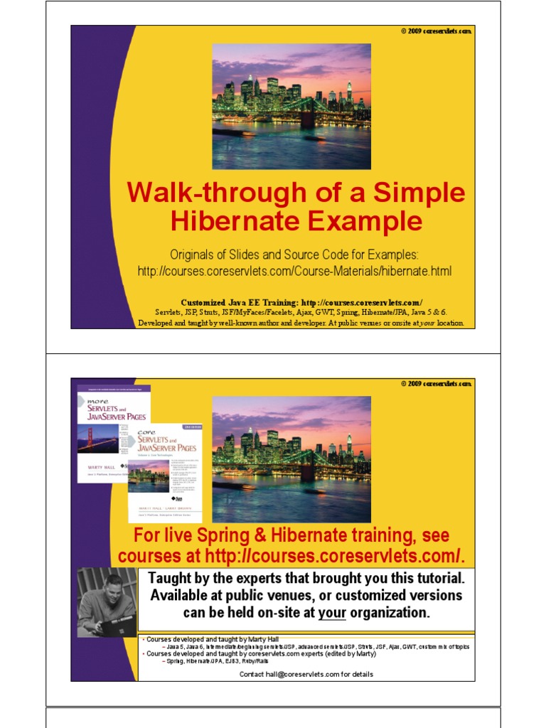 Walk-Through of A Simple Walk Through of A Simple Hibernate Example ...