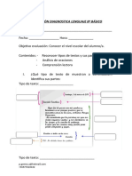 Evaluacioìn Diagnostica Lenguaje 8º