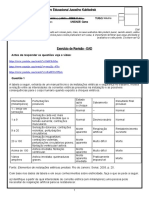 Lista de Revisão 8°ano