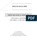 Profile of Legal Firm: Thong Seng Kong & Associates
