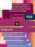 Taguchi Experimental Design For Bonding Strength Optimization in Laminating Process Using Artificial Neural Network Model