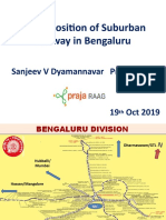 Latest Position of Suburban Railway in Bengaluru: Sanjeev V Dyamannavar Praja-RAAG