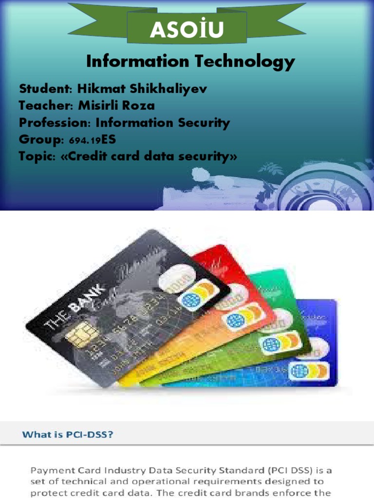 Information Technology: Aso U İ | PDF | Payment Card Industry Data ...