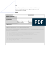 Proposal Acceptance Form: Networking Database Programming Management of Information Systems