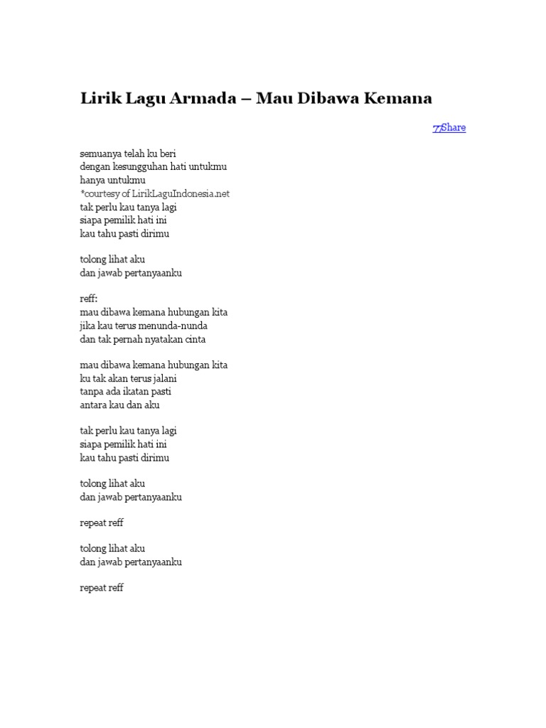 Lirik Lagu Pdf