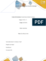 Tarea 3 Incidencias Del Aprendizaje en Las Areas de Psicologia