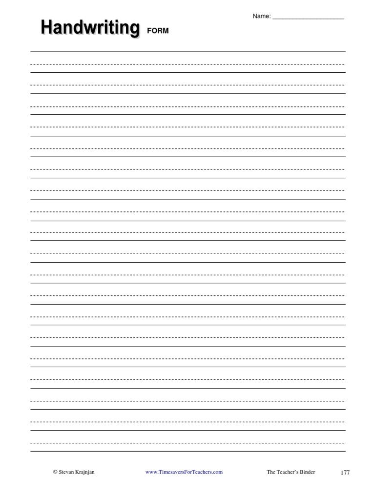Handwriting Form | PDF