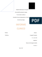 Adultos: Informe clínico de evaluación psicológica