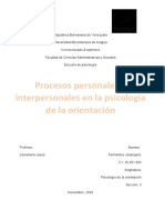 Procesos Personales e Interpersonales en La Psicología de La Orientación Fernandez Josangelis